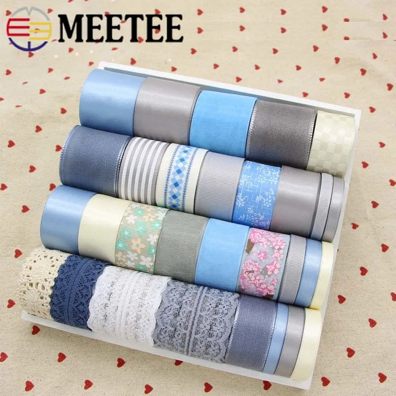 Meetee 1 комплект шелковая атласная лента кружевное полотно для изготовления ювелирных изделий галстук-бабочка Детские волосы ручной работы DIY Декор Аксессуары для рукоделия AP670