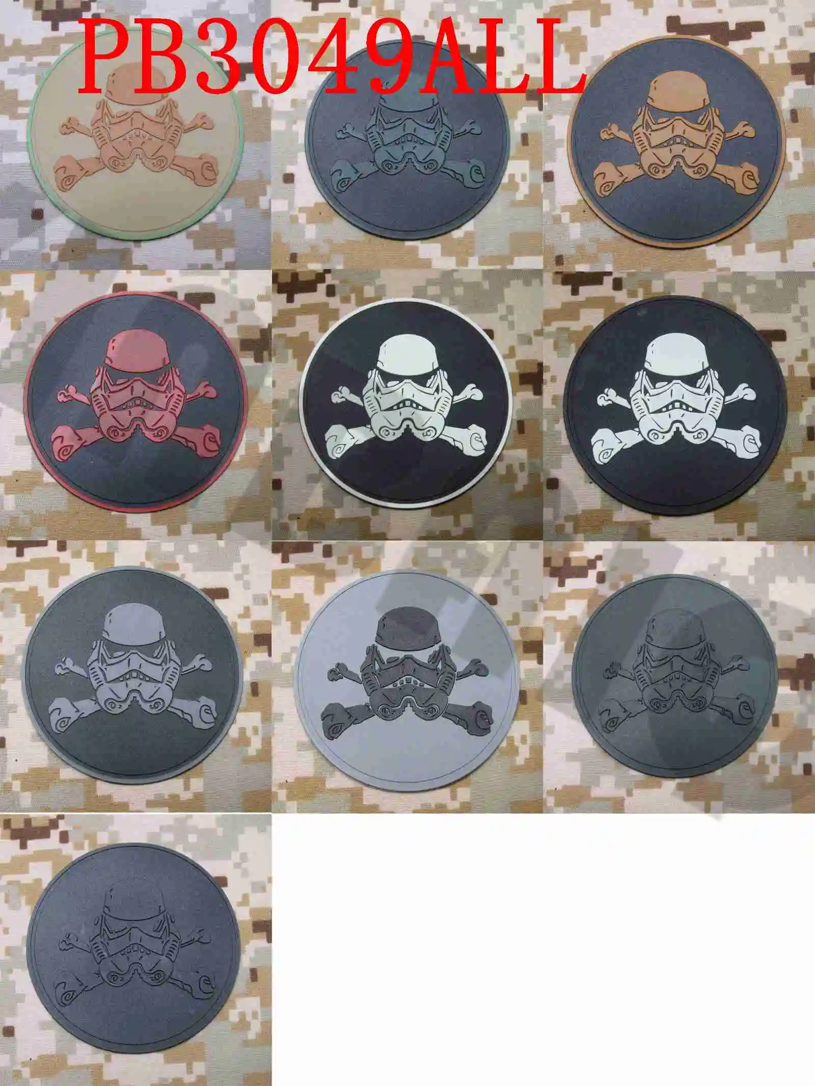 3D ПВХ патч 501st Штурмовик Легион Скелет боец логотип тактический боевой Резиновый