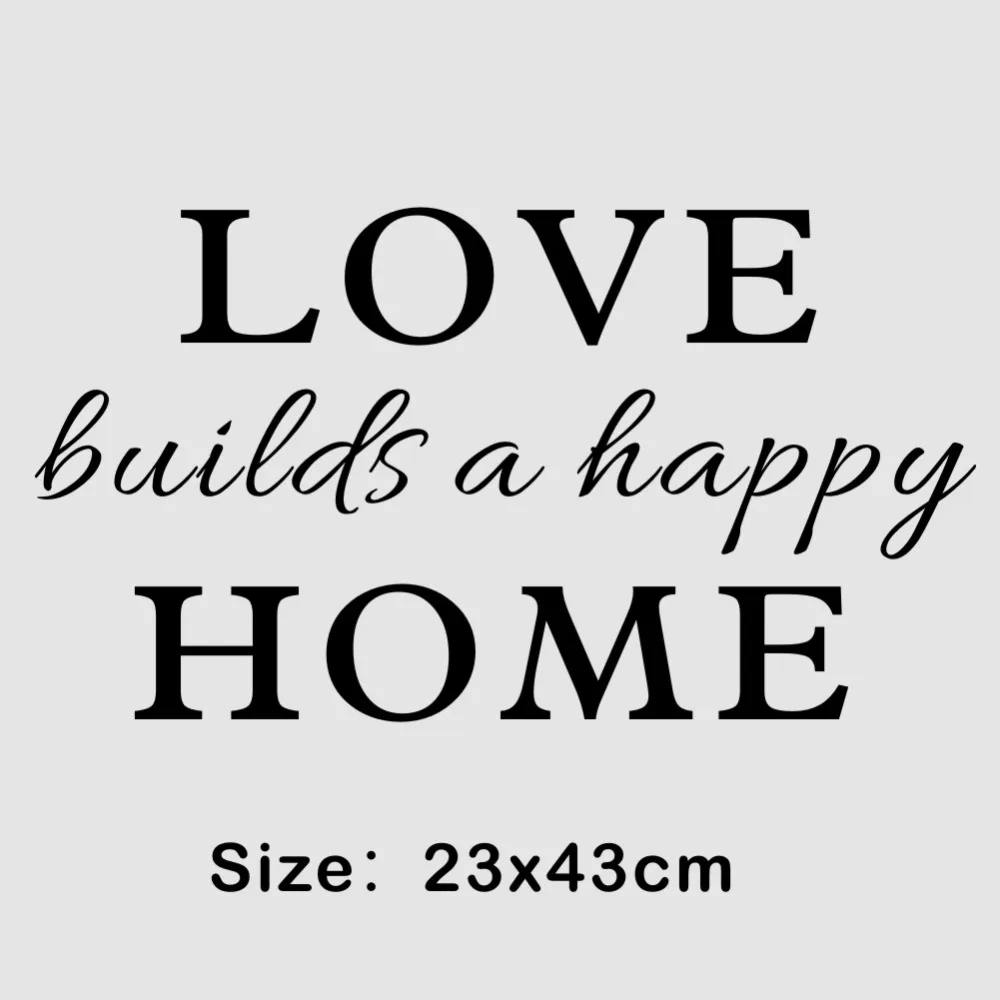 Семейная стена наклейка с цитатами Love создает счастливое домашнее искусство
