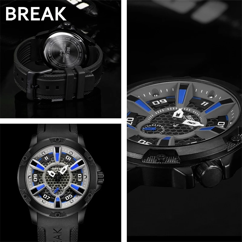 Часы наручные мужские кварцевые модные роскошные Брендовые спортивные