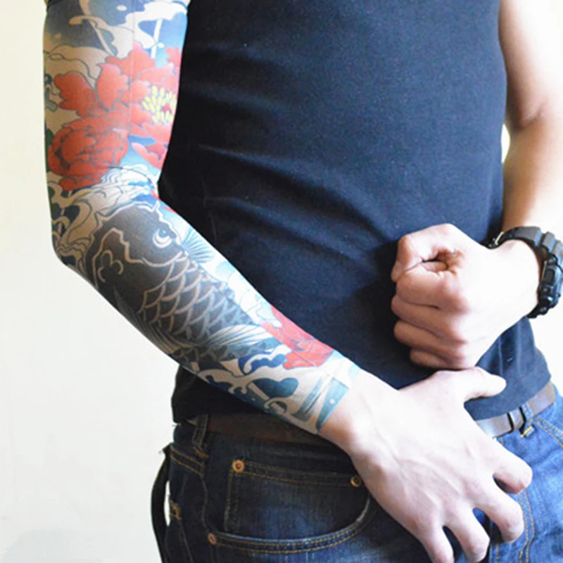 500 шт. мужские тату чулки|arm sleeve|fake tattoo sleeves armsleeve tattoos women |