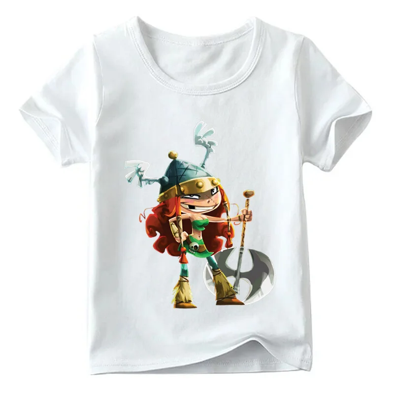 Детская футболка с принтом «Rayman Legends adventures» летняя белая футболка для маленьких девочек Повседневная забавная Одежда для мальчиков HKP5204 - Цвет: White J
