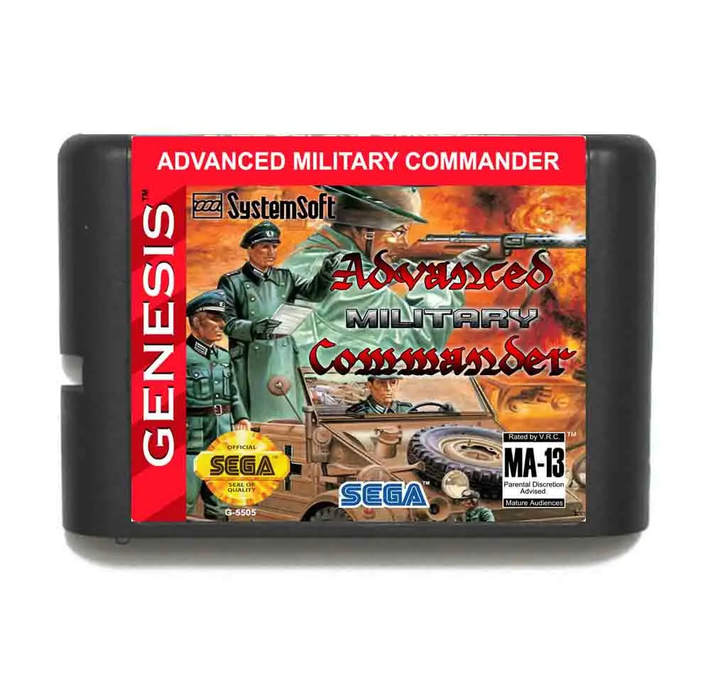 Расширенный военачальник 16 бит MD карточная игра с коробку для Sega Megadrive / Genesis|16 bit|md