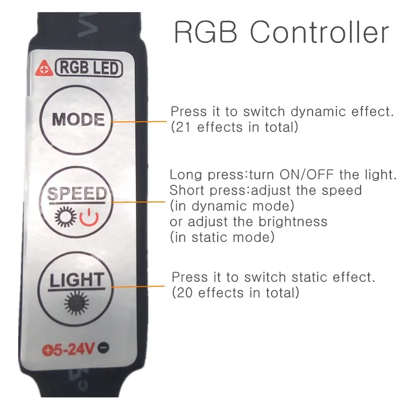 Светодиодная лента на батарейках 5050 RGB черная печатная плата IP20/IP65