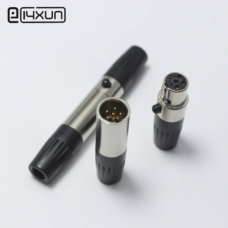 1 комплект Mini XLR 5 Pin штекер + гнездо P Аудио Микрофон шасси крепление