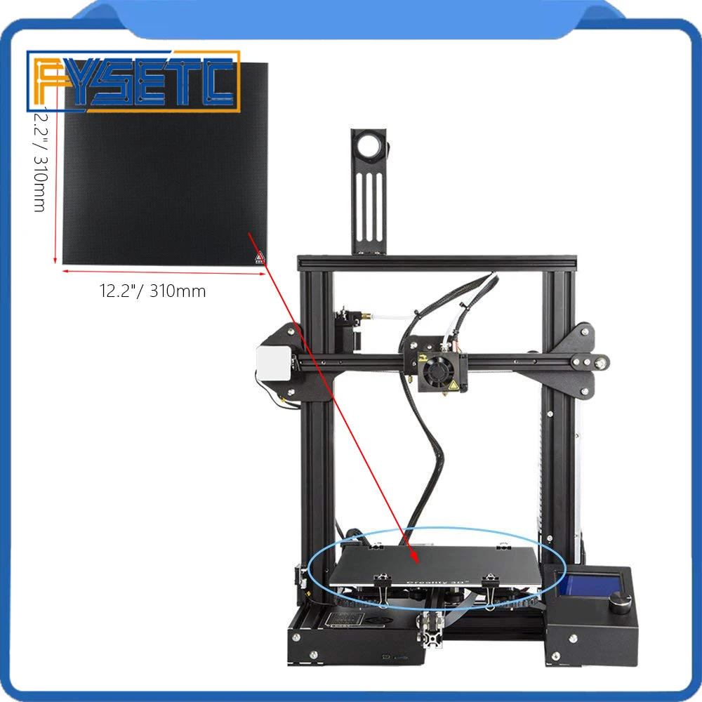 3D принтер Ultrabase черный углеродный кремниевый кристалл платформа для горячей