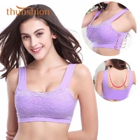 thunshion womens lace sports bra breathable widened shoulder straps impact sport bra for running yoga gym with u design