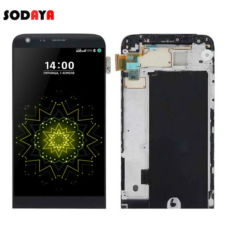 Для LG G5 LCD сенсорный экран с рамкой H850 H840 H860 запасные части Бесплатная
