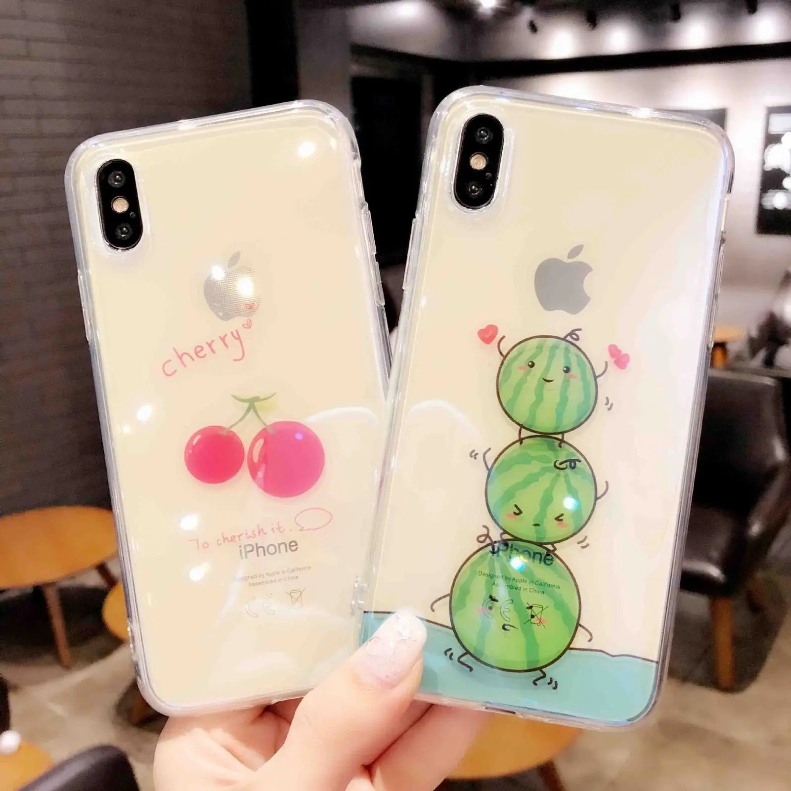 Shockproof Laser Blu-Ray Transparent Clear Patterned Word Glossy Slim Soft Silicon Rubber Case Cover for IPhone X 6s 7 8 Plus |