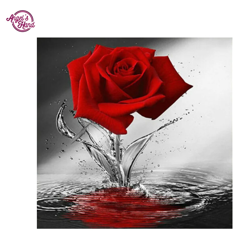 Diamond Вышивка 5D DIY воды розы алмаз живопись с кристаллами со стразами|painting cross
