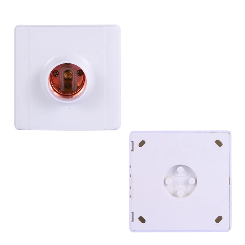 Патрон для светодиодной лампы E27 круглая квадратная розетка с переключателем