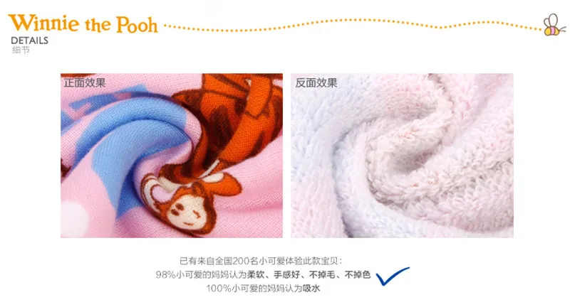 Disney 3 шт. полотенце для лица с героями мультфильмов супер мягкое детское махровые