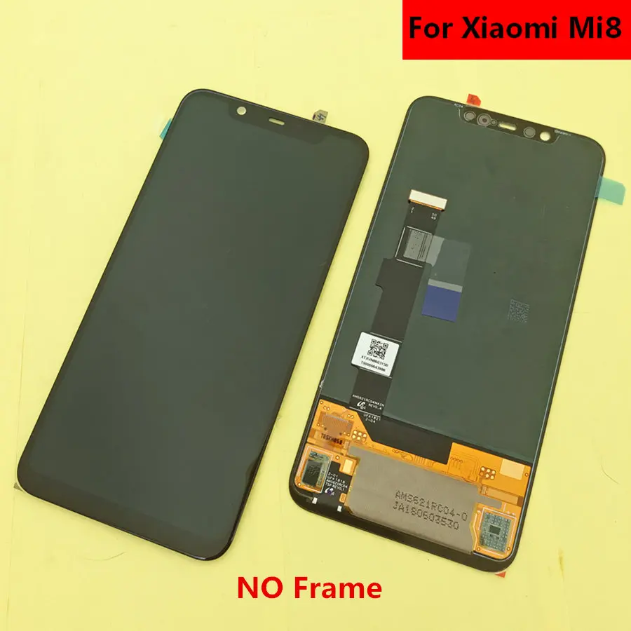ЖК дисплей AMOLED 6 21 дюйма для Xiaomi MI Mi8 Mi 8 сенсорный экран с рамкой дигитайзер в сборе