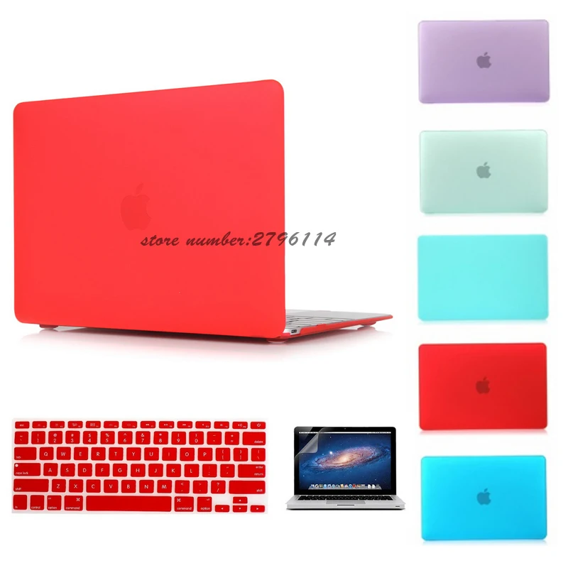 Notebook sleeve Matte Case New Air 11 13 Pro 15'' Retina 12 15 for macbook Keyboard Cover+Screen Protector | Компьютеры и офис