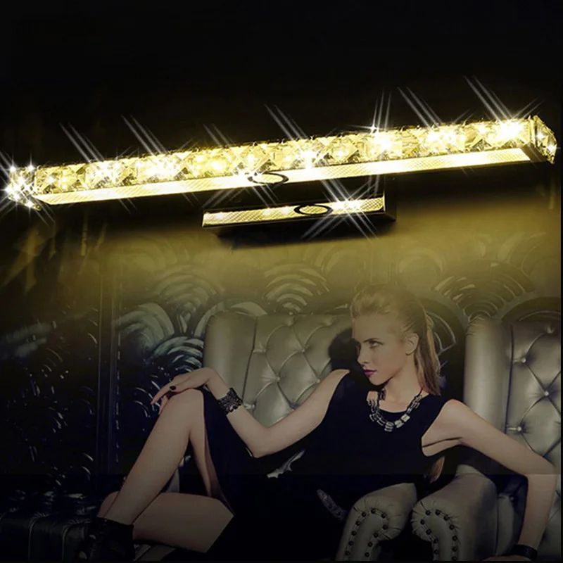 Современное светодиодный шное светодиодное настенное бра хрустальное освещение