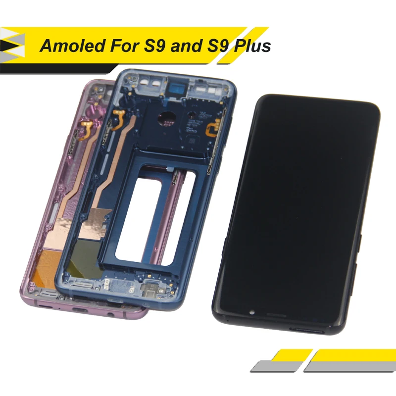 Супер Amoled ЖК-дисплей для samsung Galaxy s9 G960 S9 plus g965 g965f ЖК-дигитайзер сенсорный экран с рамкой в сборе