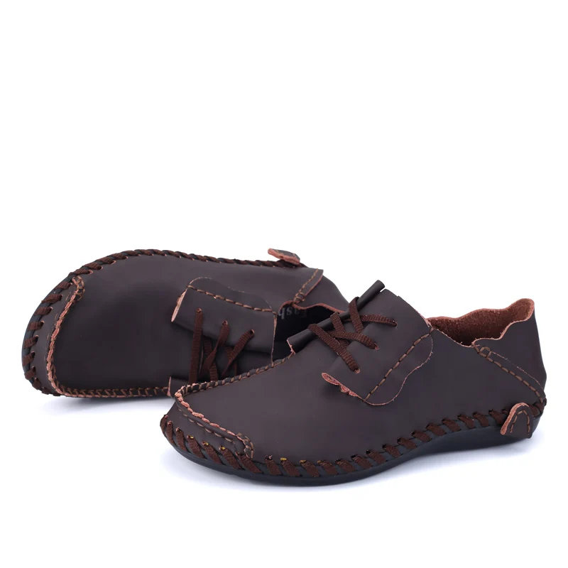 Безмятежное бренд большой size38-50 кожа Модные туфли для вождения 4 цвета на лето и