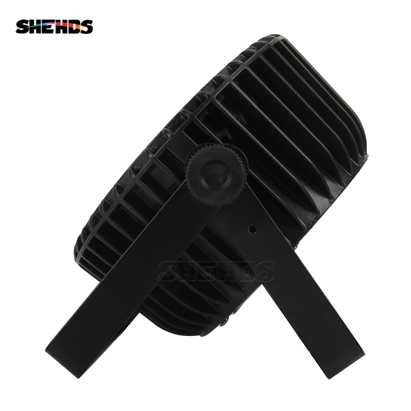 Купить Лучшее качество, алюминиевый сплав, плоский светодиодный светильник Par 18x12 Вт, RGBW светодиодное освещение, светодиодное освещение DMX512, дискот...