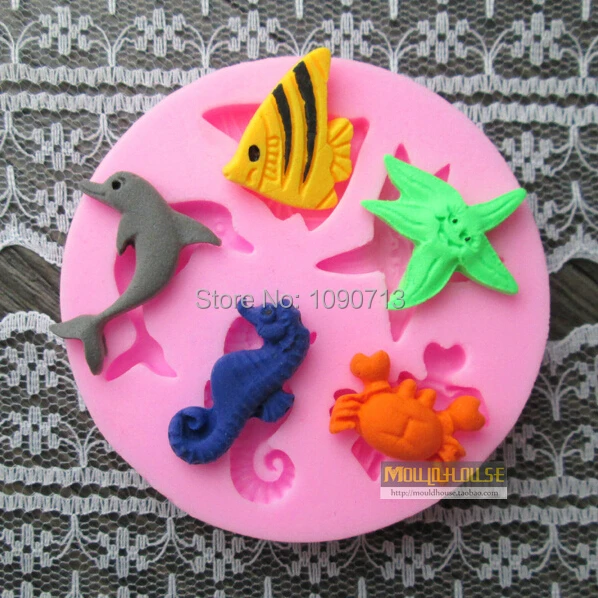 Бесплатная доставка 4 шт./лот морские ракушки черепаха помадки формы для торта