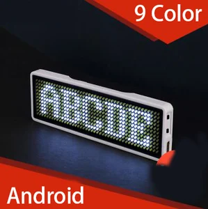 Светодиодный экран Bluetooth 6 мм, неоновая вывеска, микро-usb, светодиодный дисплей для значка, визитной карточки, прокрутки, шрифты 11*44, смартфон