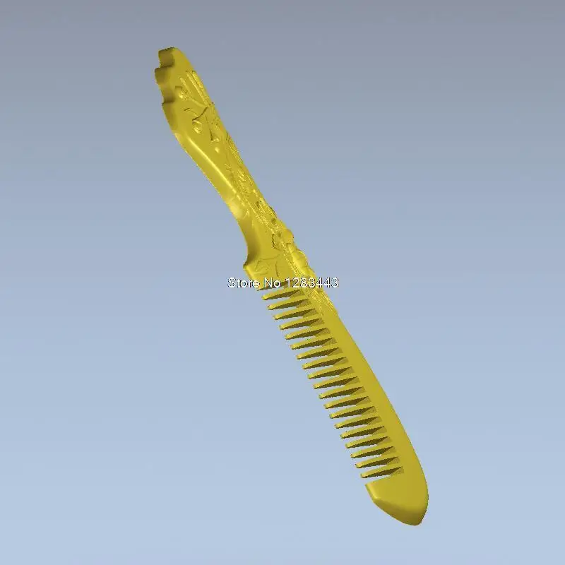 Расческа с птицами и цветами 3d модель рельеф для ЧПУ в формате STL | Инструменты