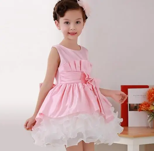 Бесплатная доставка розовое платье для младенцев новинка 2017 года дизайнерское