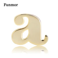 funmor 26 letter shape brooches for women men name abbreviation special gifts clothes suit decoration lapel pins