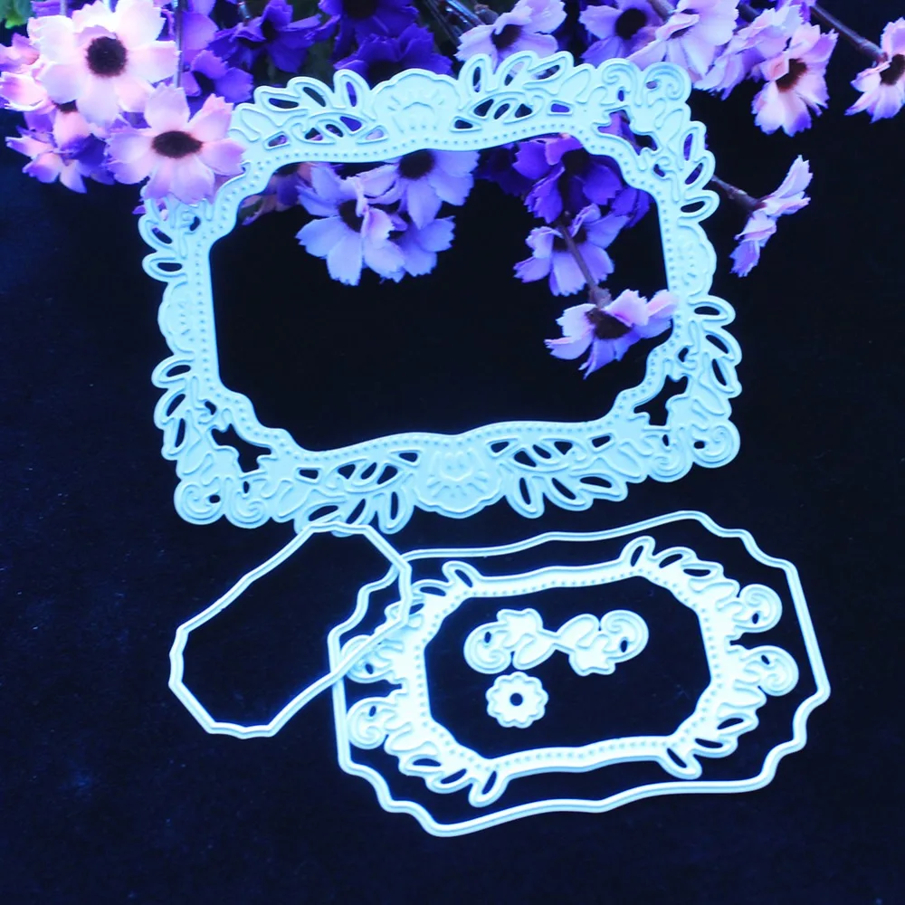 YINISE металлические режущие штампы вырезанная кружевная рамка для трафареты