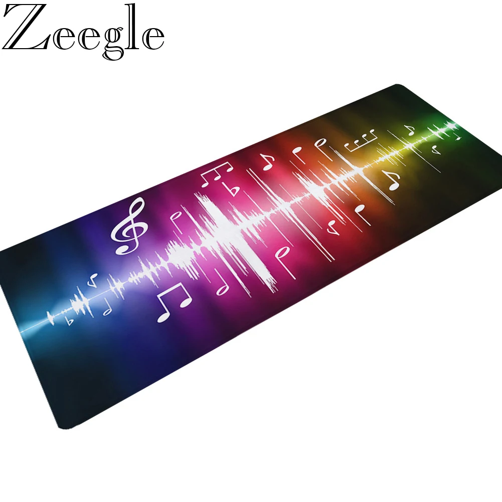 Музыкальный коврик с принтом нот длинный кухонный фланелевый домашний декор