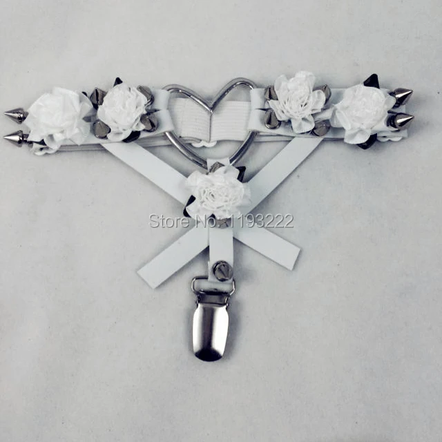 Подвязка с сердцем ручной работы в стиле панк опт Харадзюку шипованные шипы