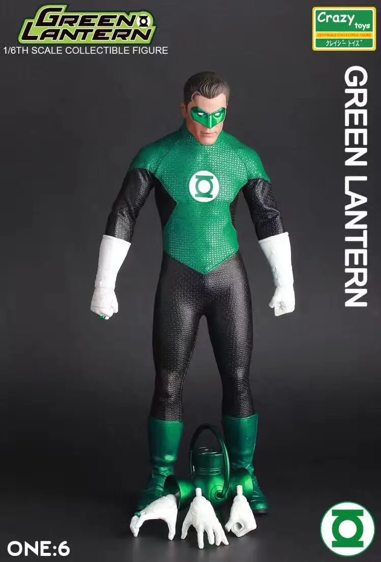 1:6 Сумасшедшие игрушки Зеленый Фонарь Hal Jordan 12 ''Лига Справедливости Аллен ПВХ