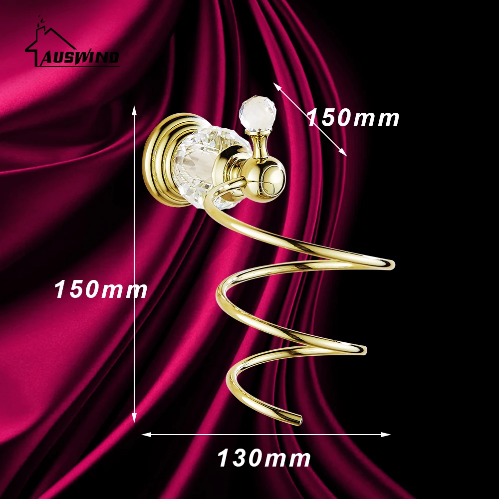 Европейская антикварная хромированная Хрустальная подставка для фена