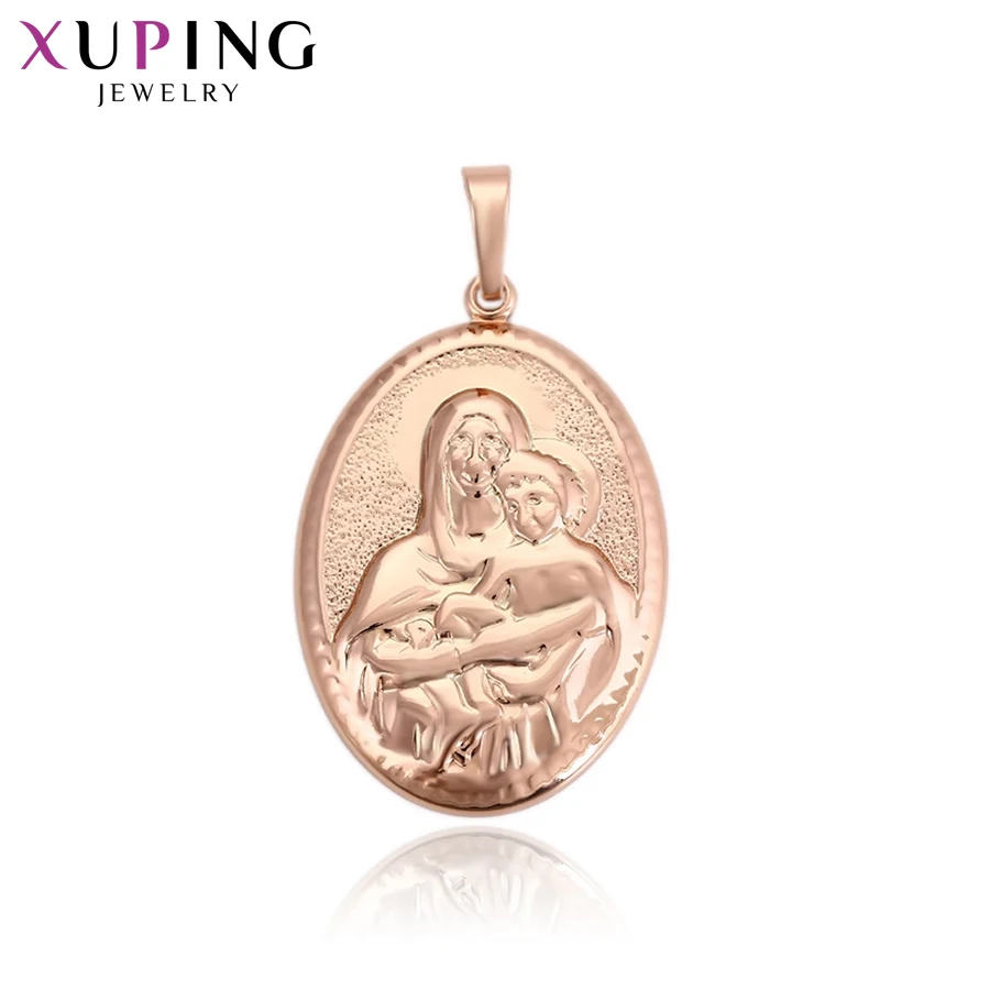 Xuping модный религиозный кулон покрытый розовым золотом для женщин день бокса