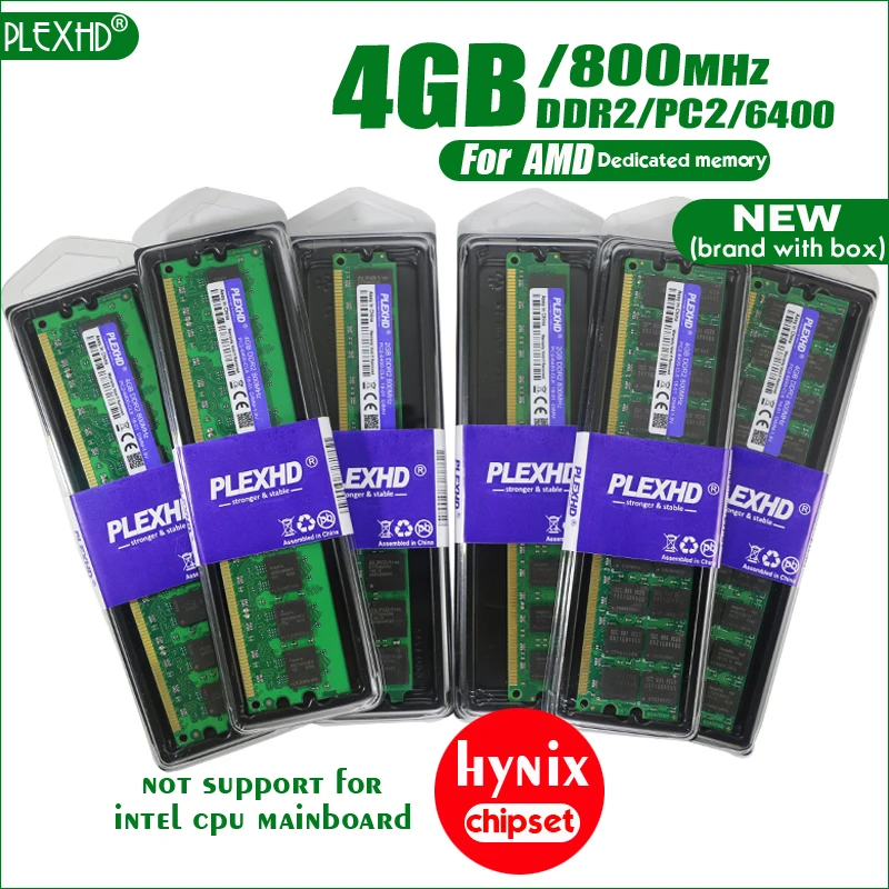 Новый PLEXHD 4 ГБ DDR2 PC2-6400 800 МГц г PC2 6400 для настольных ПК оперативная Память DIMM 240