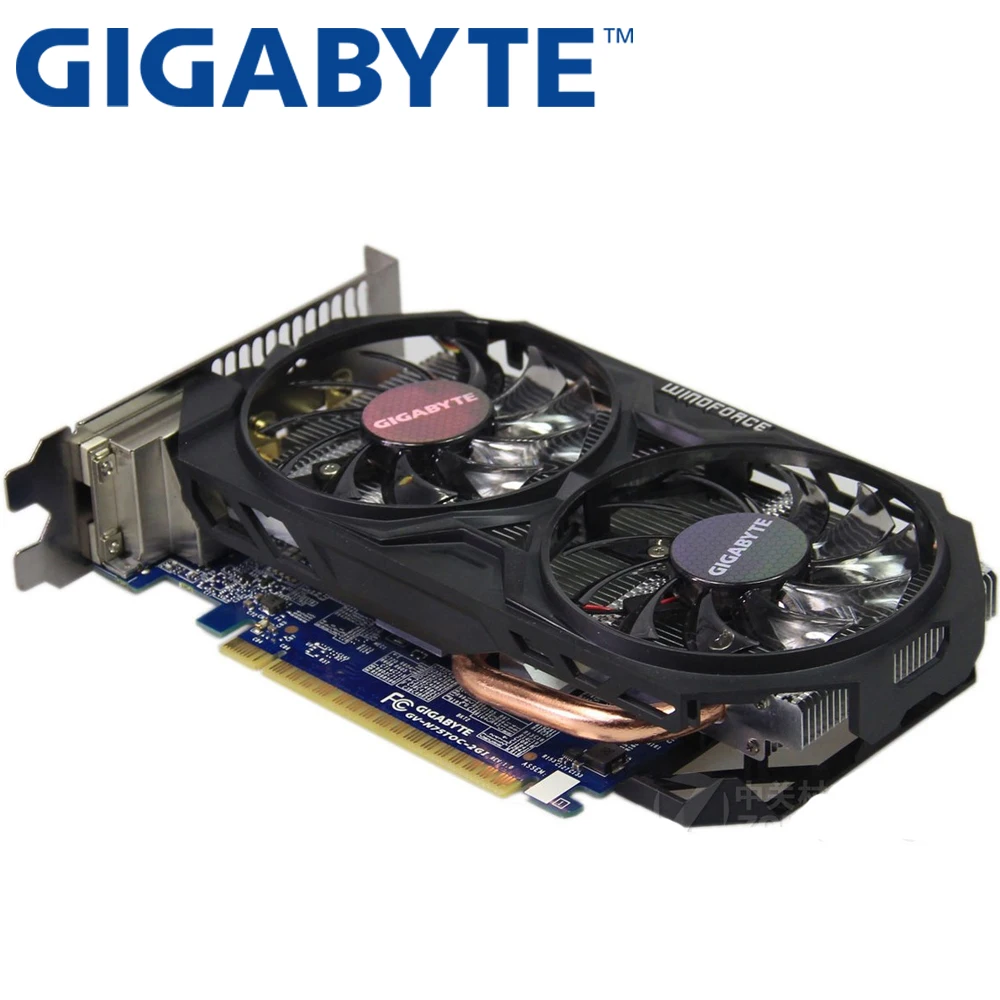 Видеокарта GIGABYTE Оригинал GTX 750 Ti 2 Гб 128 бит GDDR5 видеокарты для nVIDIA Geforce 750Ti Hdmi Dvi б/у VGA