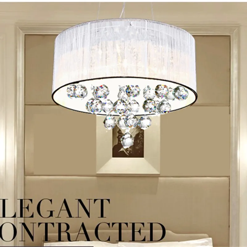 Современные светодиодные круглые хрустальные люстры для спальни гостиной