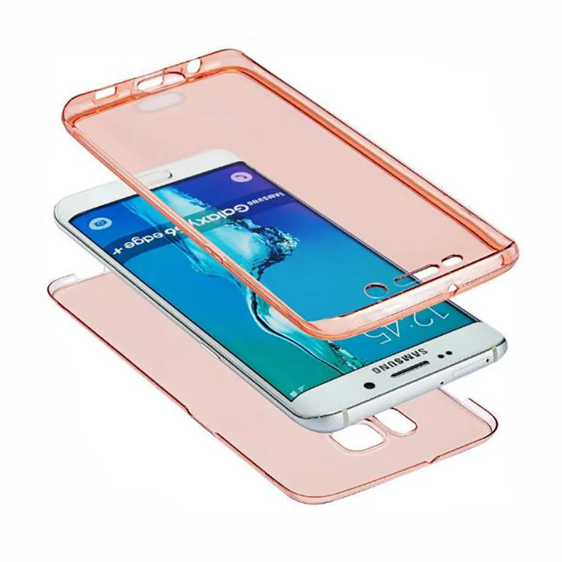 Кафан мягкий силиконовый ч для Samsung Galaxy S4 5 6 7 Edge S8 плюс A3 A5 A7 J1 J3 J5 J7 Note 3 4 чехол 360