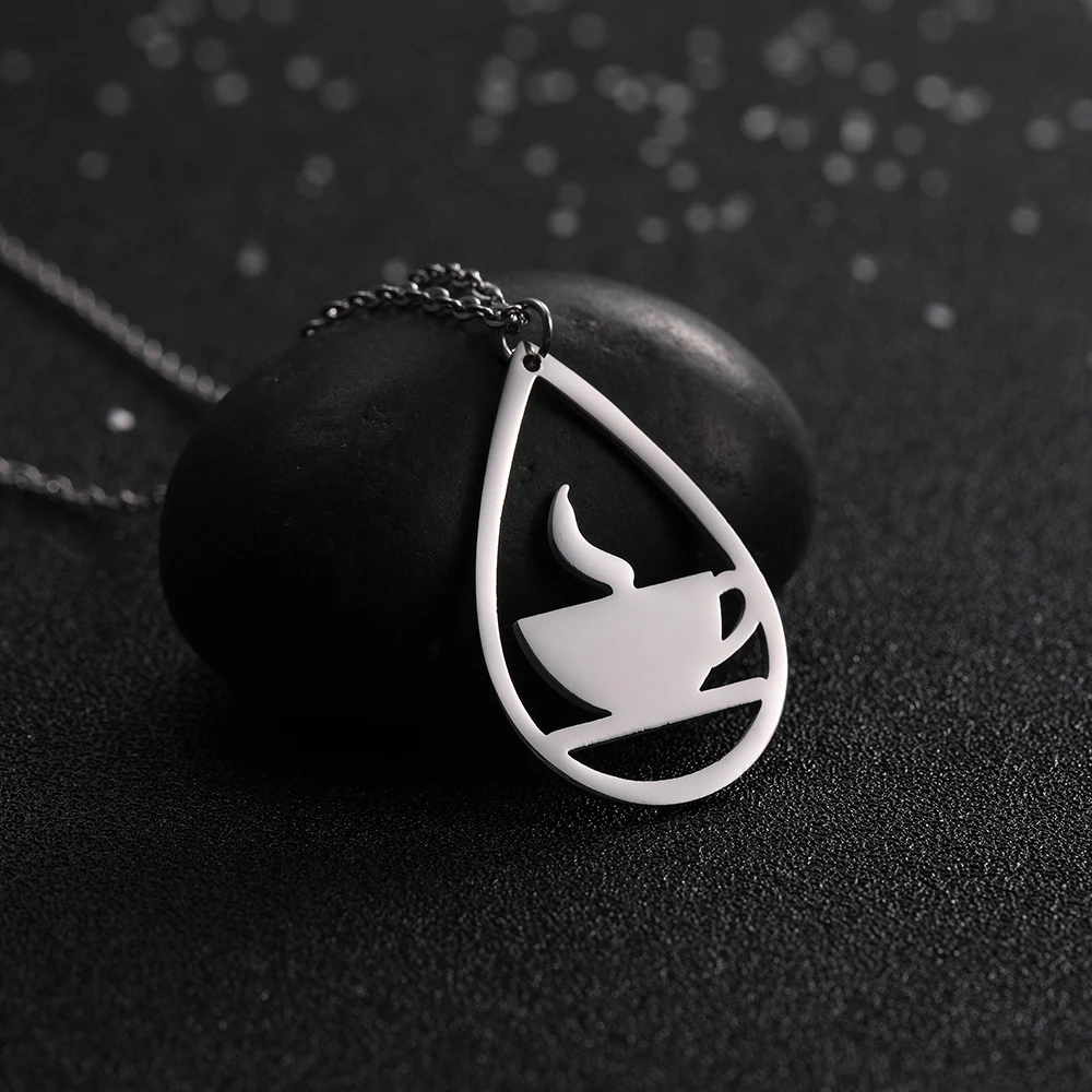Skyrim женский кулон в виде капли воды из нержавеющей стали серебристая цепочка