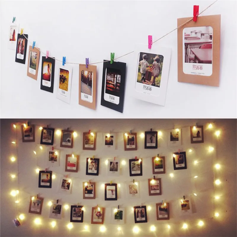 10 шт. DIY фоторамка деревянный зажим бумажный держатель для фотографий украшение