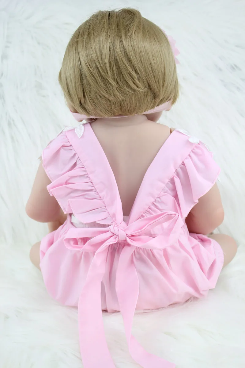 Полностью силиконовая кукла реборн BZDOLL 55 см Реалистичная для новорожденных