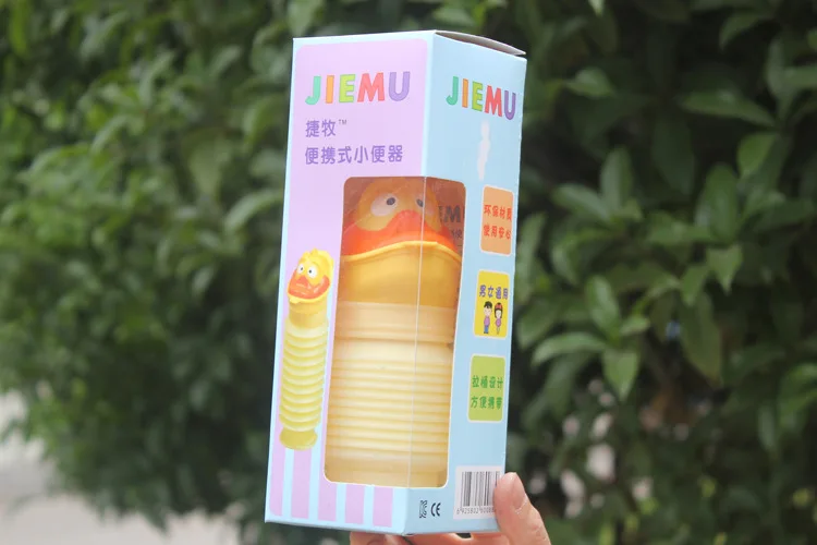 free shipping child urinal bucket tube trainborn portable (urinals +3 cartoon cover) |