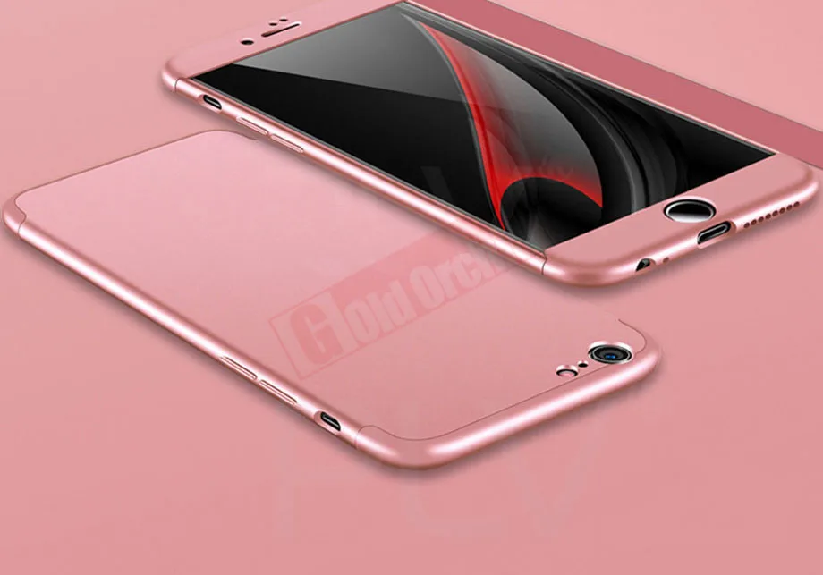 360 градусов Защита полное покрытие матовый чехол для iPhone 6 6s 7 Plus чехол для Apple Phone 7 8 8 Plus 5 5S X чехол для телефона