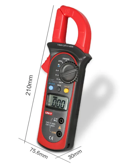 

UNI-T UT201 UT202 UT202A UT203 UT204 UT204A AC Digital Clamp Multimeter Auto Range AC/DC Voltage Detector Meter Tester
