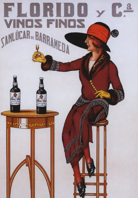 Винтажный постер с алкогольными напитками и вином Порто васкокеллос