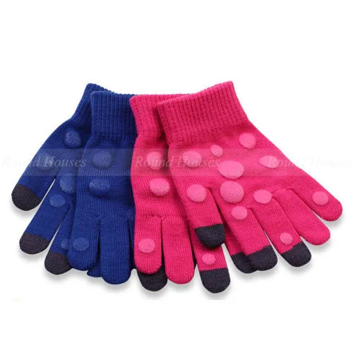 30 пар/лот универсальные смазливая зимние сенсорные перчатки Сотовый телефон