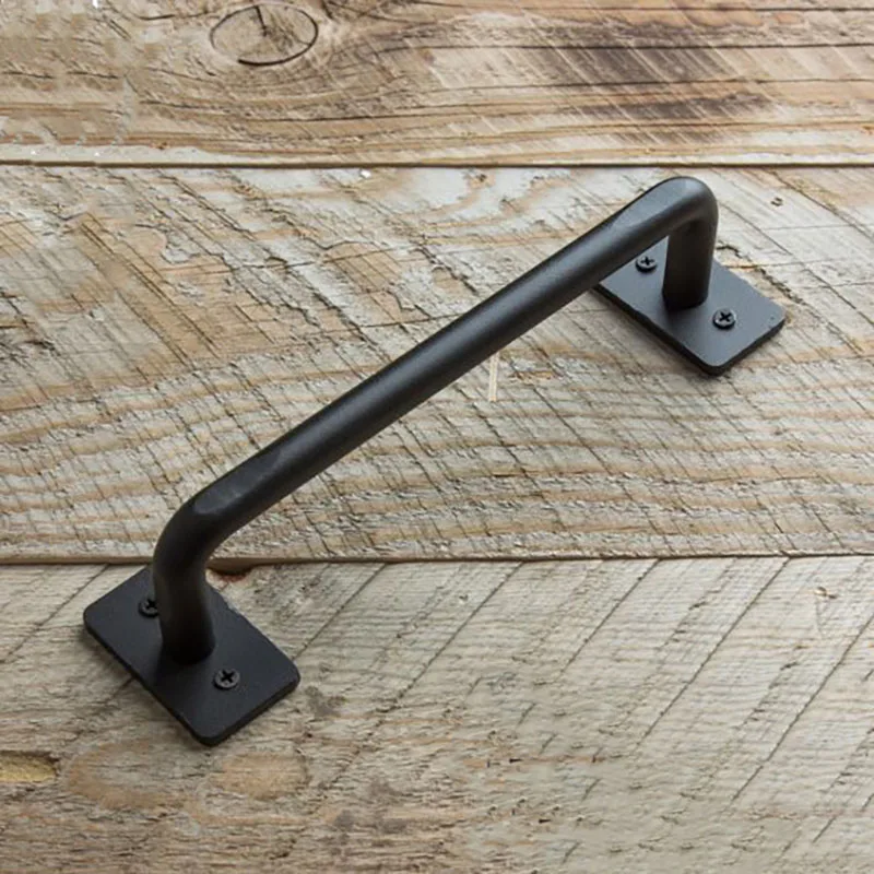 2 шт./партия черная металлическая дверная ручка для сарая Ретро шкафа 196/320 мм