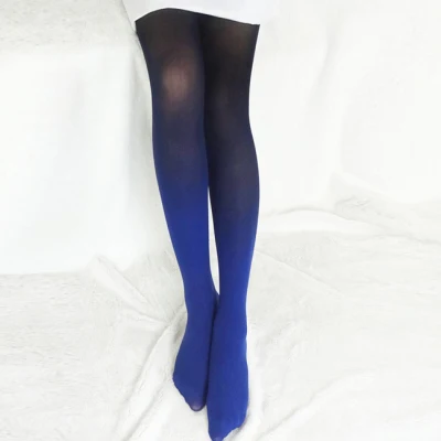 Navy blue sapphire Женские сексуальные колготки модные 20D эластичные Чулочные изделия тонкие колготки градиентные цвета колготки женские Чулочные изделия колготки - Цвет: Navy blue sapphire