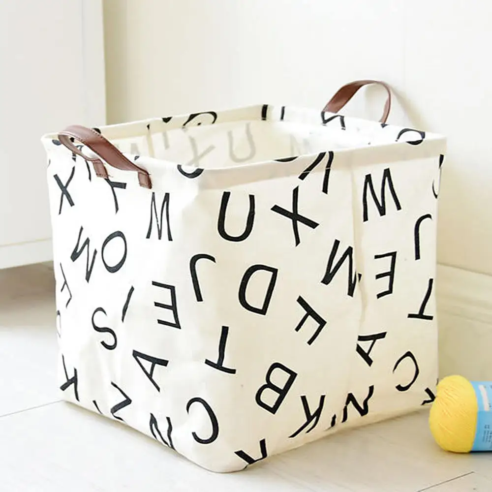 

33*33*33cm Random Color Waterproof Collapsible Storage Basket Large Laundry Hamper Waterproof Laundry Basket Desktop Storage