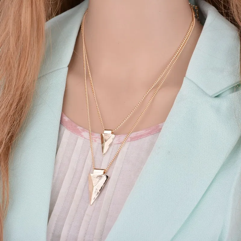 Двухслойный золотой цвет Цепочка кисточкой Богемия этнический панк