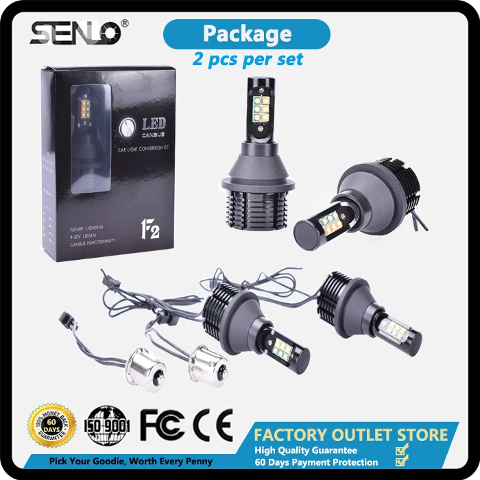 

2019 Latest Dual Color LED Turn Signal Daytime Running Light 1156 3156 7440 BA15S BAU15S BAY15S CANBUS Flexible Headlight DRL F2